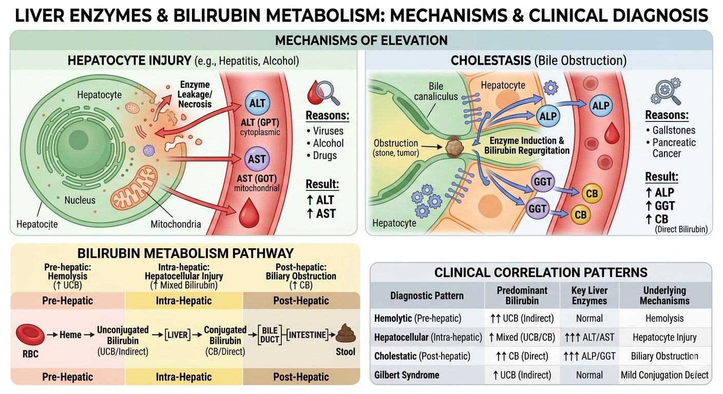 肝臟酵素與膽紅素代謝