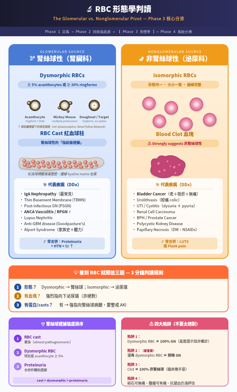 RBC 形態學與尿沉渣判讀